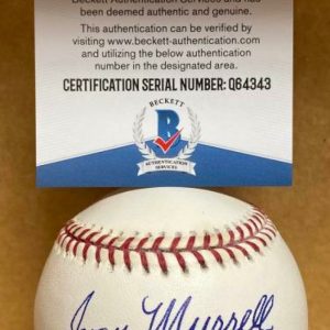 IVAN MURRELL PADRES/COLT45S SIGNED AUTOGRAPHED M.L. BASEBALL BECKETT Q64343