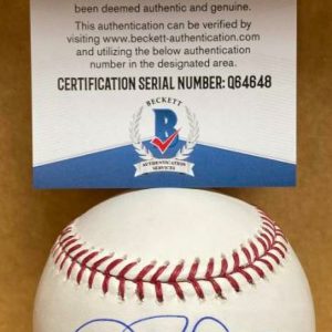 DAVE STEWART PHILLIES/RANGERS SIGNED AUTOGRAPHED M.L. BASEBALL BECKETT Q64648