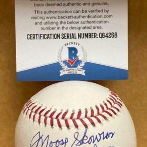 MOOSE SKOWRON 61 W.S. CHAMPS YANKEES SIGNED AUTO M.L. BASEBALL BECKETT Q64268