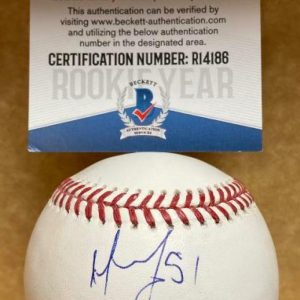 DARWINZON HERNANDEZ RED SOX ROOKIE YEAR SIGNED M.L. BASEBALL BECKETT R14186