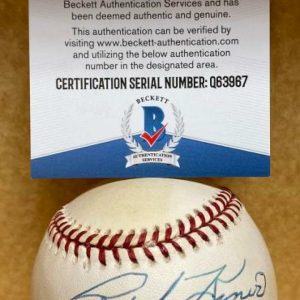 RALPH KINER PIRATES/CUBS VINTAGE TONED SIGNED AUTO N.L. BASEBALL BECKETT Q63967