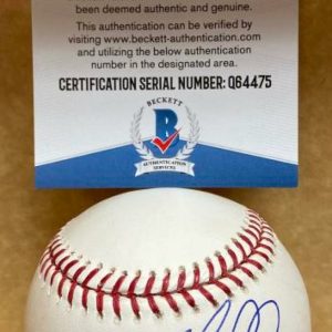 TREVOR CAHILL ANGELS/ROYALS SIGNED AUTOGRAPHED M.L. BASEBALL BECKETT Q64475