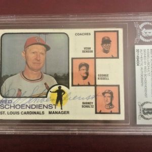 1973 TOPPS RED SCHOENDIENST #497 CARDINALS