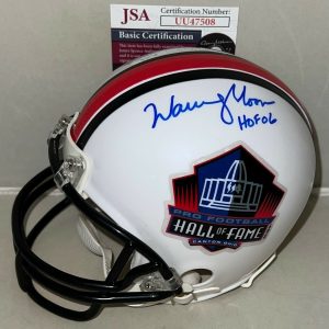 Warren Moon Houston Oilers signed HOF Hall of Fame mini helmet autographed JSA