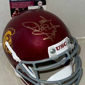 Dennis Smith Denver Broncos signed USC Trojans mini helmet autographed JSA