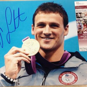 RYAN LOCHTE AUTOGRAPHED SIGNED TEAM USA OLYMPIC GOLD MEDAL SWIMMER JSA