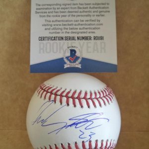 TONY SANTILLAN CINCINNATI REDS ROOKIE YEAR SIGNED M.L. BASEBALL BECKETT RO1191