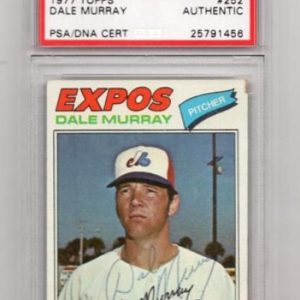1977 TOPPS DALE MURRAY #252 PSA/DNA AUTHENTIC AUTO