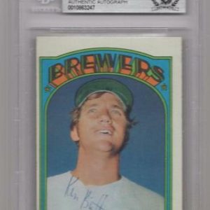 1972 TOPPS KEN BRETT SIGNED CARD BECKETT AUTHENTIC AUTOGRAPH