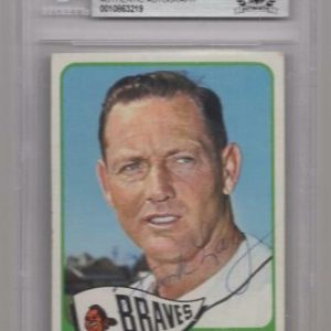 1965 TOPPS FRANK LARRY SIGNED CARD BECKETT AUTHENTIC AUTOGRAPH