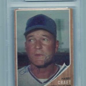 1962 TOPPS HARRY CRAFT COLTS VINTAGE SIGNED CARD BECKETT AUTHENTIC AUTOGRAPH