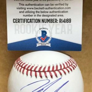 TYLER NEVIN COLORADO ROCKIES ROOKIE YEAR SIGNED M.L. BASEBALL BECKETT R14169