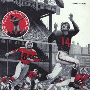 GIANTS VS. REDSKINS YANKEE STADIUM VINTAGE MINT RARE PROGRAM 10/27/57 W/ COA