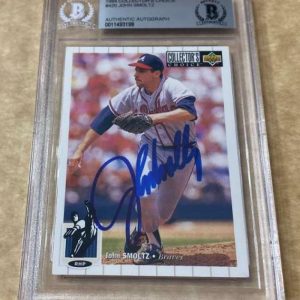 1994 COLLECTOR'S CHOICE JOHN SMOLTZ BRAVES SIGNED CARD BECKETT AUTHENTIC AUTO