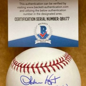 LAMARR HOYT 83 A.L. CY YOUNG WHITE SOX SIGNED AUTO M.L. BASEBALL BECKETT Q61177