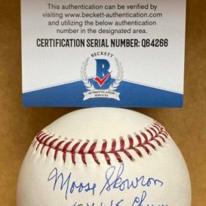 MOOSE SKOWRON 5X WS CHAMPS YANKEES SIGNED AUTO M.L. BASEBALL BECKETT Q64266