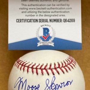 MOOSE SKOWRON 61 W.S. CHAMPS YANKEES SIGNED AUTO M.L. BASEBALL BECKETT Q64269