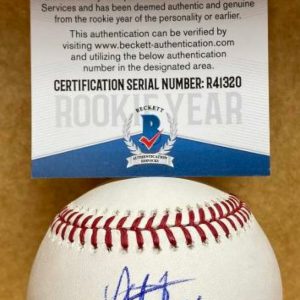 DERMIS GARCIA NEW YORK YANKEES ROOKIE YEAR SIGNED M.L. BASEBALL BECKETT R41320