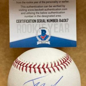 TRISTAN BECK SAN FRANCISCO GIANTS ROOKIE YEAR SIGNED M.L. BASEBALL BECKETT R4131