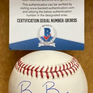 BRIAN BOEHRINGER NEW YORK YANKEES 96 W.S. SIGNED M.L. BASEBALL BECKETT Q63835