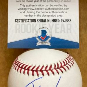 TRISTAN BECK SAN FRANCISCO GIANTS ROOKIE YEAR SIGNED M.L. BASEBALL R41368