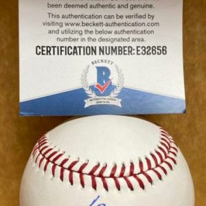 SCOOTER GINNETT BREWERS/REDS/GIANTS SIGNED AUTO M.L. BASEBALL BECKETT E32656