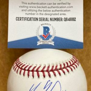 YASMANI GRANDAL CHICAGO WHITE SOX SIGNED AUTO M.L. BASEBALL BECKETT Q64682