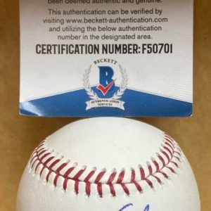TYLER WHITE LOS ANGELES DODGERS SIGNED AUTOGRAPHED M.L. BASEBALL BECKETT F50701