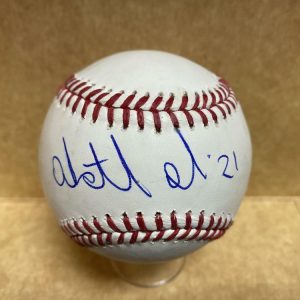 ABIATAL AVELINO NEW YORK YANKEES/GIANTS SIGNED AUTOGRAPHED M.L. BASEBALL W/ COA