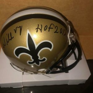 WILLIE ROAF NEW ORLEANS SAINTS HOF 2012 SIGNED MINI BECKETT CERTIFIED