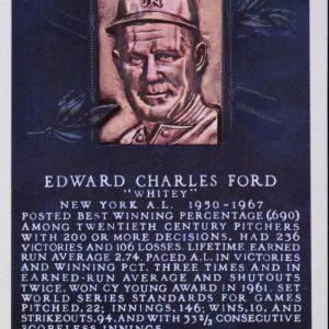 WHITEY FORD NEW YORK YANKEES SIGNED AUTOGRAPHED HOF CARD BAS X19320