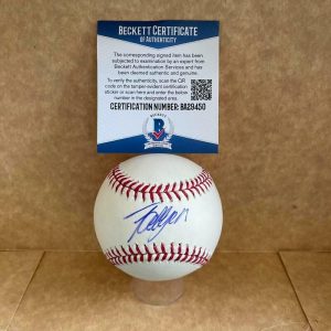TRENT OELTJEN AUSTRAILA DODGERS SIGNED AUTO M.L. BASEBALL BECKETT BA29450