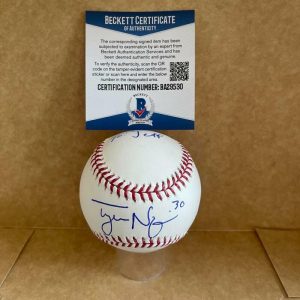 TYLER NAQUIN CINCINNATI REDS SIGNED AUTO M.L. BASEBALL BAS BA29530