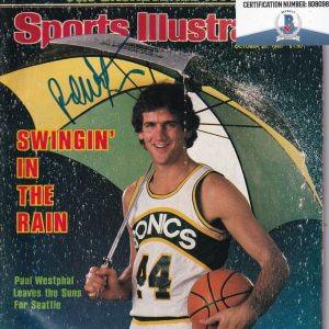 PAUL WESTPHAL signed (SEATTLE SUPER SONICS) Sports Illustrated magazine Beckett