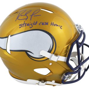 Vikings Randy Moss "SCH" Signed Flash Full Size Speed Proline Helmet BAS Witness