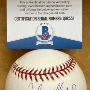 WOODY WILLIAMS ST. LOUIS CARDINALS SIGNED AUTO M.L. BASEBALL BECKETT Q32551