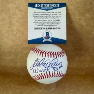 SANDY ALOMAR JR. INDIANS HOF SIGNED AUTOGRAPHED M.L. BASEBALL BAS AA45309