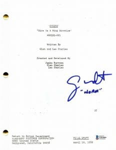 GEORGE WENDT SIGNED AUTOGRAPH CHEERS FULL PILOT SCRIPT – VERY RARE W/ BECKETT COLLECTIBLE MEMORABILIA