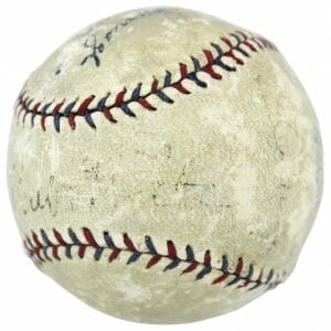 Yankees Babe Ruth & Lou Gehrig Signed Authentic Oal Baseball JSA & PSA #T11394