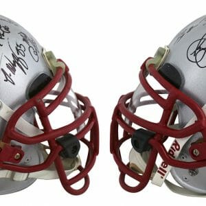 2001 Patriots Tom Brady Team Signed (30) Super Bowl XXXLVI Game Used Helmet BAS