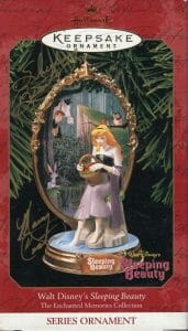 SLEEPING BEAUTY DISNEY SIGNED HALLMARK ORNAMENT SIGNED BY MARY COSTA JSA COLLECTIBLE MEMORABILIA