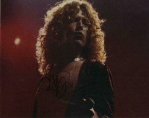 ROBERT PLANT SIGNED AUTOGRAPH 8X10 PHOTO – YOUNG LED ZEPPELIN ICON W/ JSA LOA COLLECTIBLE MEMORABILIA