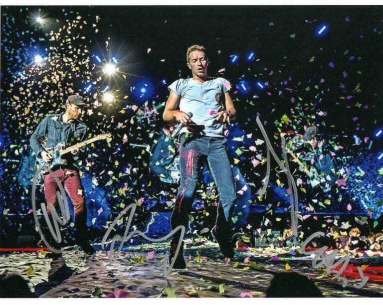 COLDPLAY BAND (X4) SIGNED AUTOGRAPH 8X10 PHOTO – CHRIS MARTIN JONNY GUY WILL JSA COLLECTIBLE MEMORABILIA