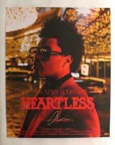 THE WEEKND SIGNED AUTOGRAPH 24X30 CONCERT TOUR POSTER – HEARTLESS AFTER HOURS COLLECTIBLE MEMORABILIA