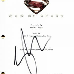 ZACK SNYDER SIGNED AUTOGRAPH MAN OF STEEL FULL MOVIE SCRIPT - BATMAN V SUPERMAN