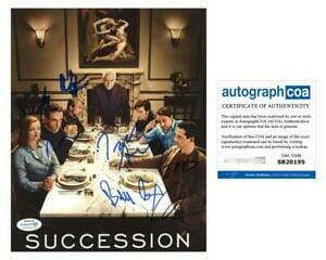"Succession" AUTOGRAPHS Signed 8x10 Photo - Brian Cox, Jesse Armstrong +5 B ACOA