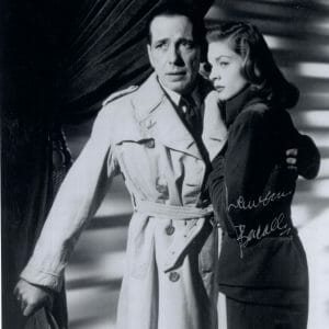 LAUREN BACALL HAND SIGNED 8x10 PHOTO WITH HUMPHREY BOGART JSA