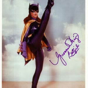 YVONNE CRAIG HAND SIGNED 8x10 COLOR PHOTO SEXY LEGKICK AS BATGIRL JSA