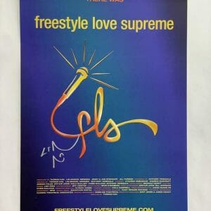 LIN MANUEL MIRANDA AUTOGRAPH FREESTYLE LOVE SUPREME BROADWAY WINDOW CARD W/ JSA