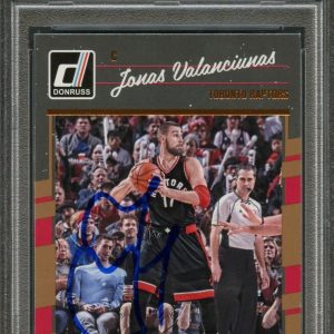 2016-17 Donruss Basketball #107 Jonas Valanciunas Signed Card AUTO 10 PSA Slabbe